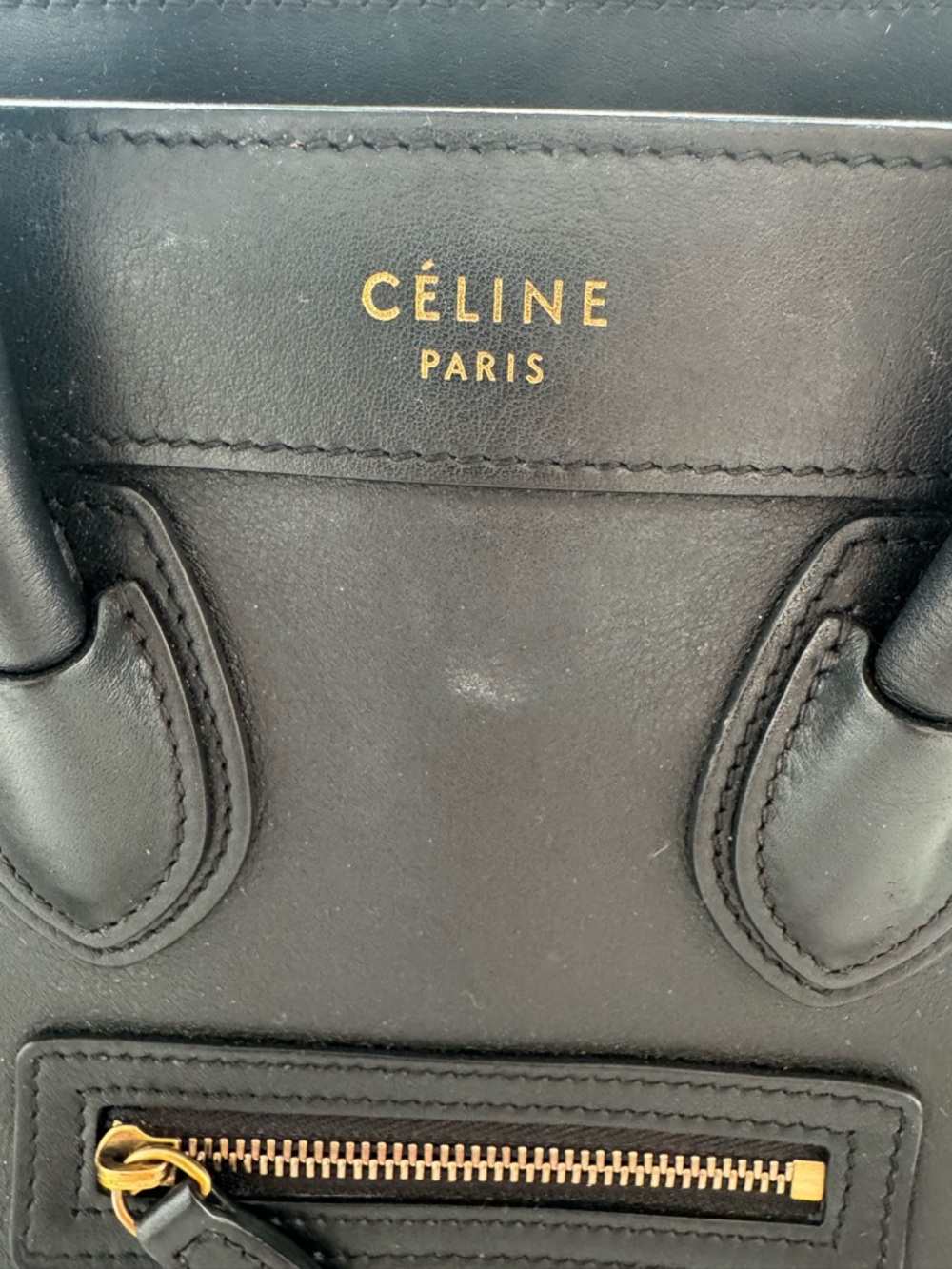 Celine Black Nano Crossbody with Gold Hardware. Phoebe Philo Era - Picture 3 of 13